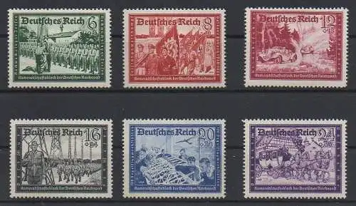 Deutsches Reich, Michel Nr. 773-778 (Kameradschaftsblock) postfrisch.