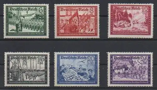 Deutsches Reich, Michel Nr. 773-778 (Kameradschaftsblock) postfrisch. 