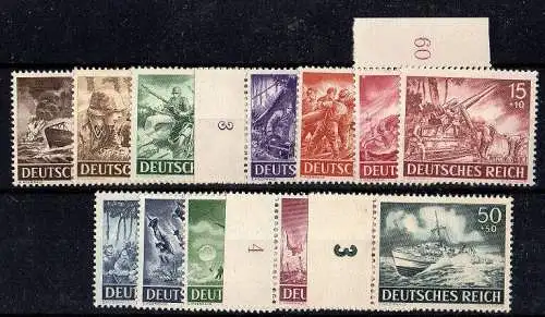 Deutsches Reich, Michel Nr. 831 - 842 postfrisch.