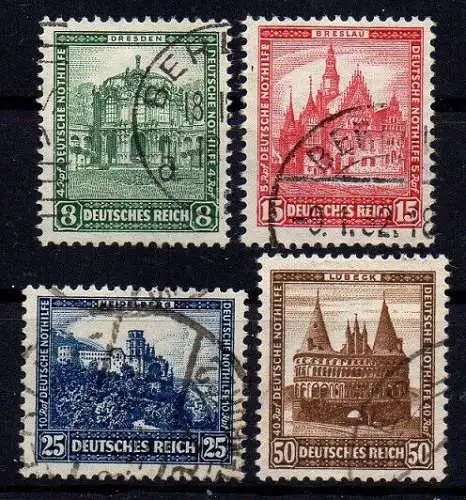Deutsches Reich, Michel Nr. 459 - 462  sauber gestempelt.