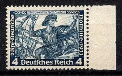 D. Reich, Mi. Nr. 500 B postfrisch geprüft BPP (A. Schlegel) mit Seitenrand.