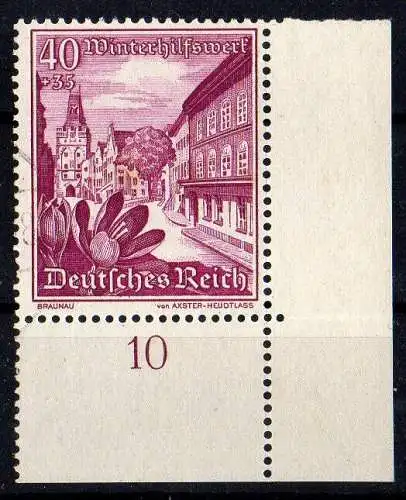 Deutsches Reich, Michel Nr. 683 Eckrandstück u.r. gestempelt.