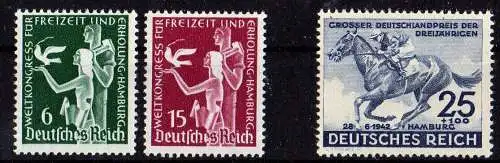 Deutsches Reich, Michel Nr. 622/23 + 814 postfrisch.