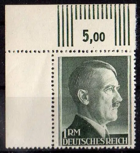 Deutsches Reich, Michel Nr. 799 B Eckrand o.l. postfrisch.