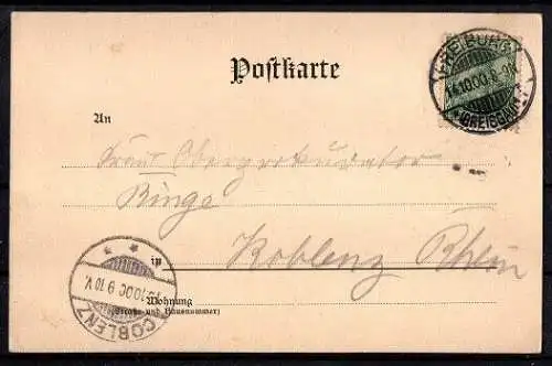 Alte Postkarte Freiburg i.Br. von 1900.