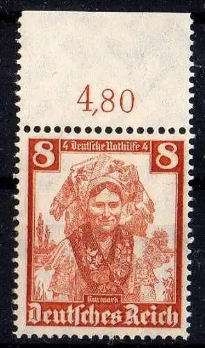 Deutsches Reich, Michel Nr. 592 mit Oberrand  postfrisch.