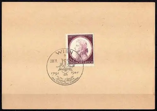 Deutsches Reich, Michel Nr. 810 FDC Gedenkblatt mit Sonderstempel.