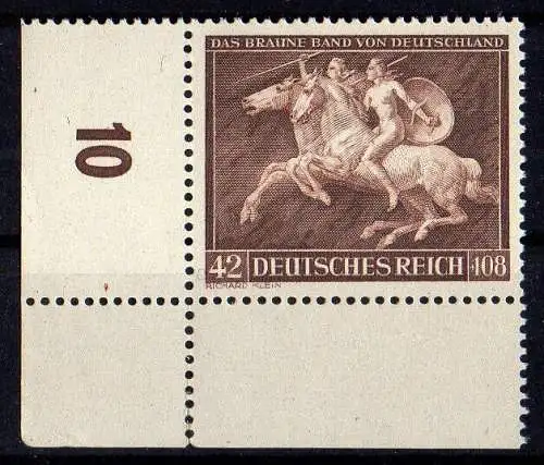 Deutsches Reich, Michel Nr. 780 BE ul postfrisch, Ecke leicht bestoßen.