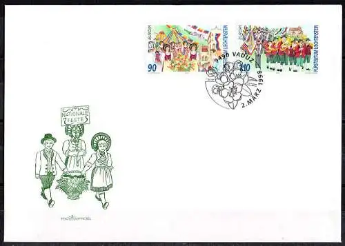 Liechtenstein, Mi. Nr. 1165-1166 postfrisch, gestempelt, FDC Brief, Maximumkarte