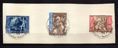 Deutsches Reich, Michel Nr. 820-822 FDC, Europäischer Postkongress 1942.