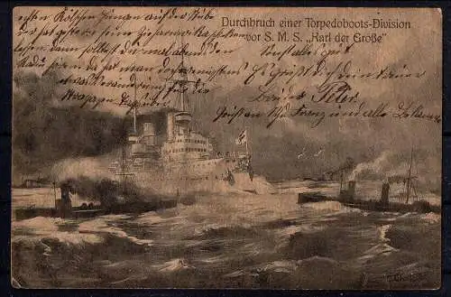 AK, Durchbruch einer Torpedoboots-Division S.M.S. "Karl der Große".