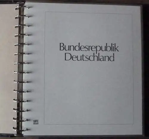 BRD, neuwertiger SAFE DUAL Ringbinder (1980-1987), Inhalt siehe Beschreibung.