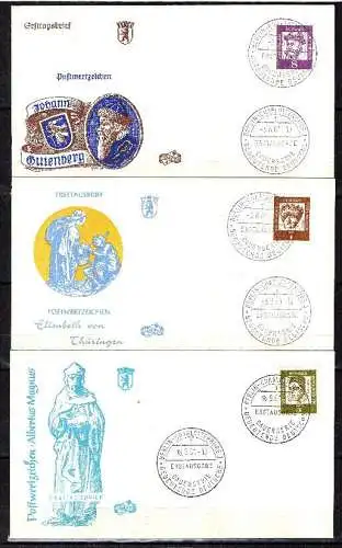 Berlin,  Michel Nr. 199-213 Bedeutende Deutsche auf FDC Brief.