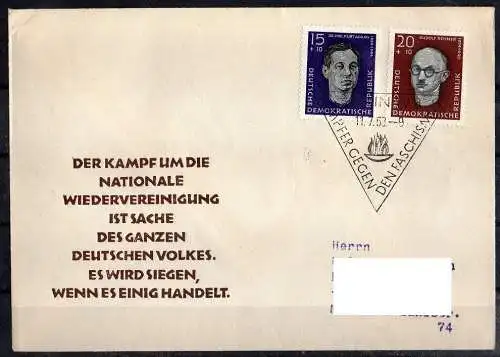 DDR, Konvolut von 7 FDC Briefe (Nationale Gedenkstätten). Siehe Beschreibung.