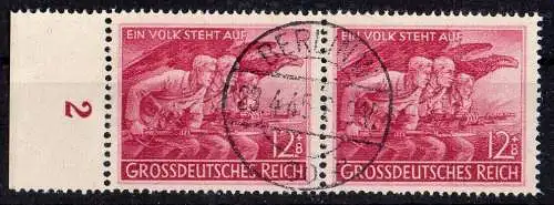 D. Reich, Michel Nr. 908 mit Stempel Berlin 23.4.45 (Gefälligkeitsstempel).