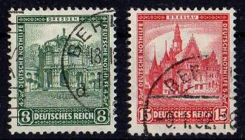 Deutsches Reich, Michel Nr. 459-460 gestempelt.