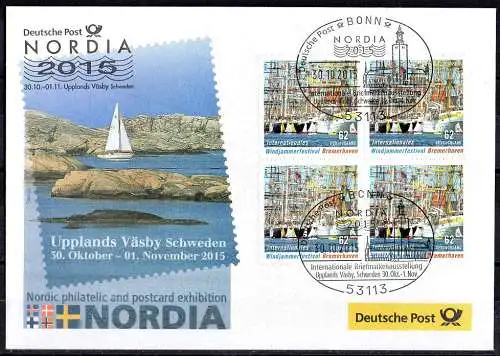 BRD, 18 verschiedene Messebriefe von 18 Internationale Briefmarkenausstellungen.