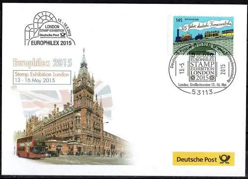 BRD, 18 verschiedene Messebriefe von 18 Internationale Briefmarkenausstellungen.