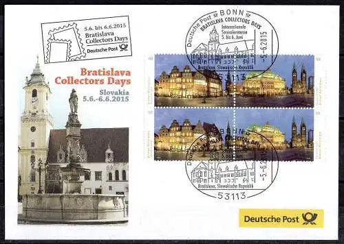 BRD, 18 verschiedene Messebriefe von 18 Internationale Briefmarkenausstellungen.