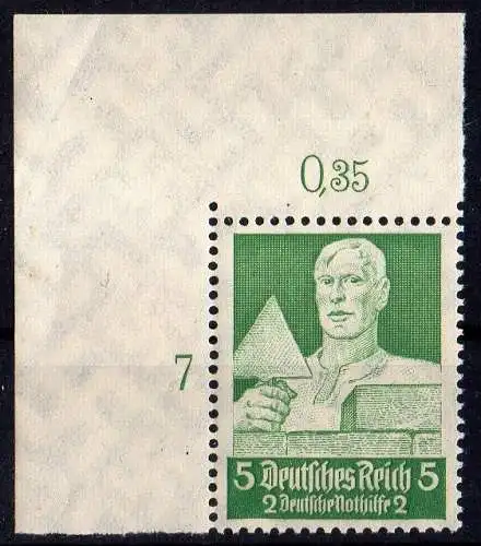 Deutsches Reich, Michel Nr.  558  Ecke links oben postfrisch.