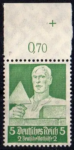 Deutsches Reich, Michel Nr.  558 mit Oberrand postfrisch.