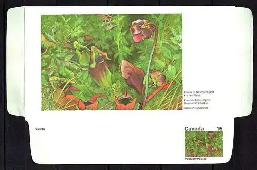 Kanada, Lot von 6 Stück Aerogramme mit verschiedenen Blumenmotiven.