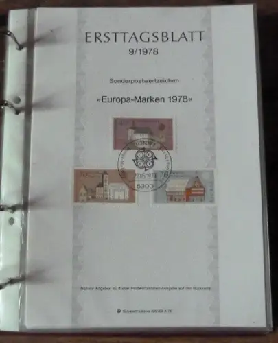 BRD ETB  1978 + 1979  komplett im ETB Album.