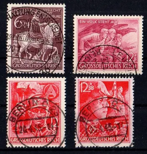 D. Reich, Jahrgang 1945 gestempelt. Michel Nr. 909 + 910 Gefälligkeits-stempel.