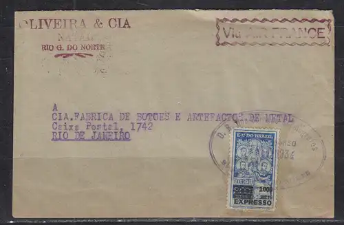 Brasilien 1934 Nr 336 Einzelfrankatur Brief Brasilien EF 336