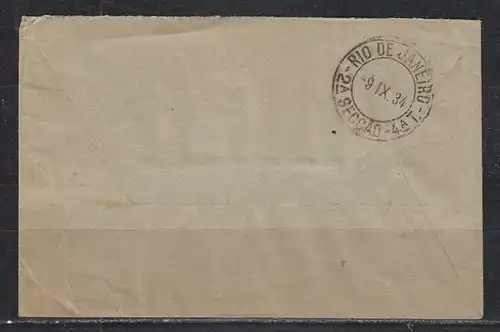 Brasilien 1934 Nr 336 Einzelfrankatur Brief Brasilien EF 336
