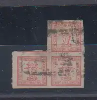 Altd. M.-Schwerin 1864 Nr 5 o (3/4) mit 1x PF VI Eckstempel/Wellenstempel Mecklenburg-Schw. 5 (3/4) o