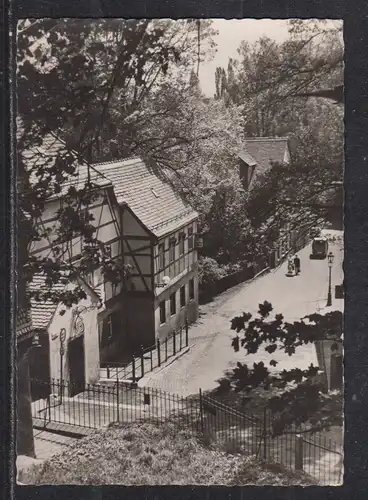 [Echtfotokarte schwarz/weiß] Karl-Marx-Stadt Schloßberg mit HOG " Kellerhaus". 