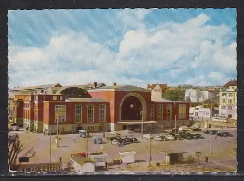 [Echtfotokarte farbig] Kiel.Hauptbanhof. 