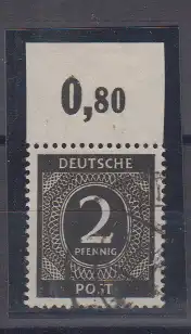 All. Bes. Gem.-Ausg. 1946 Nr 912b o OR Platte ndgz Eckstempel/Wellenstempel Kontrollrat 912b Pl. dgz
