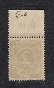 All. Bes. Gem.-Ausg. 1946 Nr 912b ** OR Platte dgz gpr Arge Postfrisch / ** Kontrollrat 912b ** OR Pl.dgz