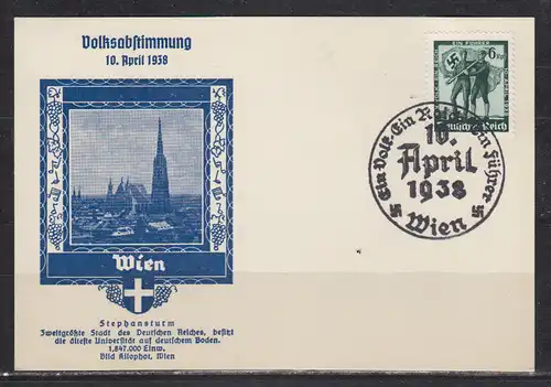 Deutsches Reich 1938 Nr 663 Sonderstempel Dt.Reich SK mit 663
