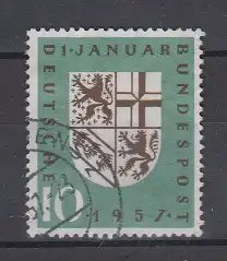 Bundesrep. Deutschland 1957 Nr 249 o Plattenfehler I Eckstempel/Wellenstempel Bund 249-I o