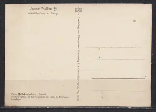 [Propagandapostkarte] Unsere Waffen-SS/Vorausabteilung im Kampf. 