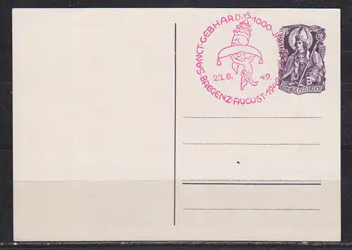 Österreich 1949 Nr Privatganzsache Sonderstempel Österreich PP 1000 Jahrfeier SSt