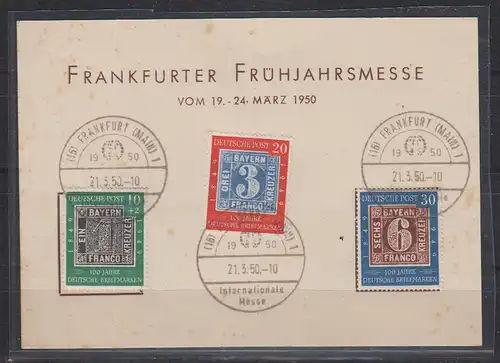 Bundesrep. Deutschland 1949 Nr 113/15 auf Sonderkarte Sonderstempel Bund 113/15 SK o