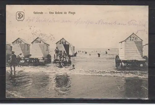 [Echtfotokarte schwarz/weiß] SD Ostende-Une Scene de Plage / Carte Postale Postkaart. 