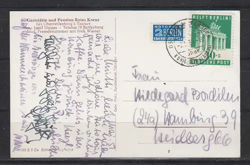 All. Bes. Bizone 1951 Nr 101 EF Ansichtskarte Bizone 101 EF