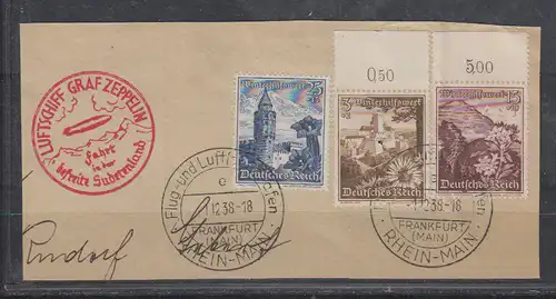 Deutsches Reich 1938 Nr 675 681 682 Bs o Briefstück Dt.Reich 675,681/82 Bs