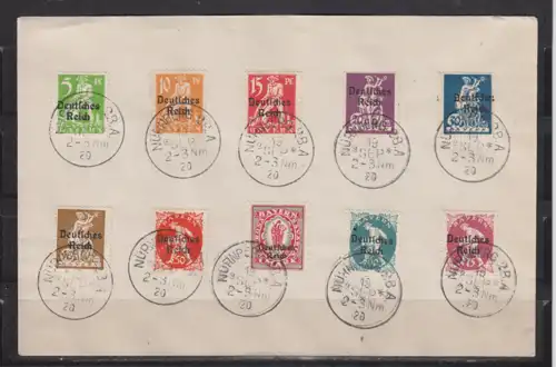 Deutsches Reich 1920 Nr 119-127 129 Blankobrief o Brief Dt.Reich 119/127,129