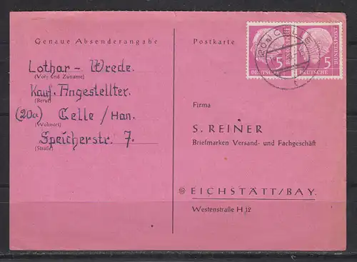 Bundesrep. Deutschland 1958 Nr Paar 179 Brief Bund Paar 179