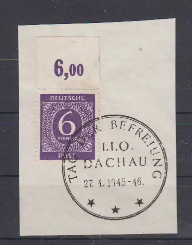 All. Bes. Gem.-Ausg. 1945 Nr 916 OR Platte ndgz. o Briefstück Kontrollrat 916 OR Pl.ndgz o