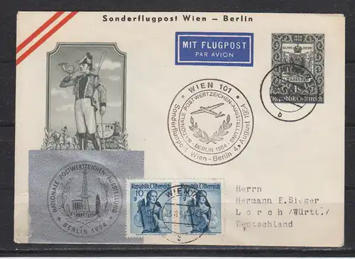 Österreich 1954 Nr Privatumschlag Wert-o wie 950 Sonderstempel Österreich PU wie 950