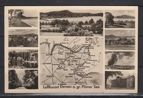 [Echtfotokarte schwarz/weiß] Luftkurort Dersau a.gr.Plöner See. 