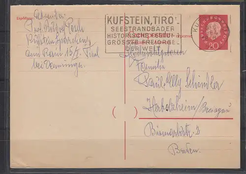 Bundesrep. Deutschland 1964 Nr GZS P 40 Antwortteil o Zentraler Rund / Vollstempel Bund P 40A o