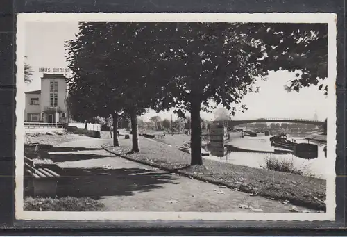 [Echtfotokarte schwarz/weiß] Saarbrücken - Haus Udine. 